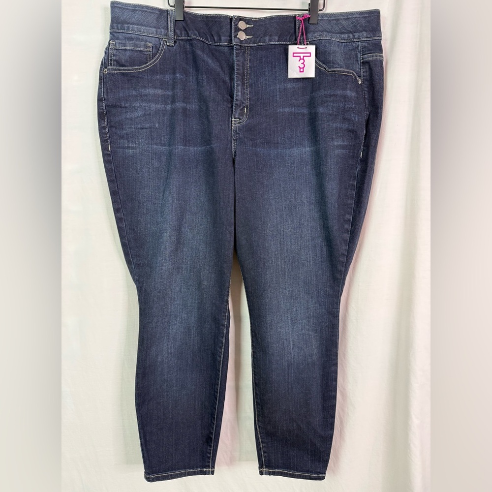 Lane Bryant Dark Blue Skinny Leg T3 Jeans 24 Short NEW NWT